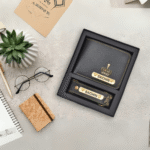 Faux Leather Wallet + Keychain Combo