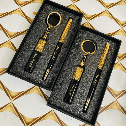 Customised Crystal Pen & Keychain Combo