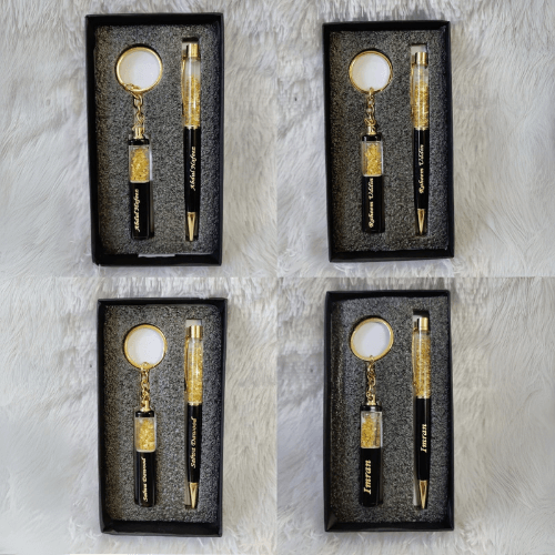 Customised Crystal Pen & Keychain Combo