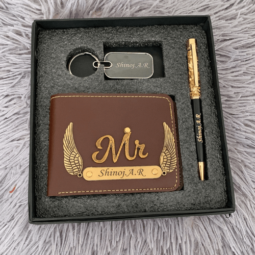 Customised Wallet+Keychain+Pen Combo