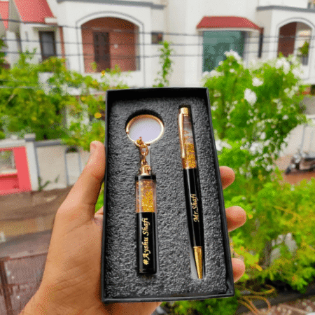 Customised Crystal Pen & Keychain Combo