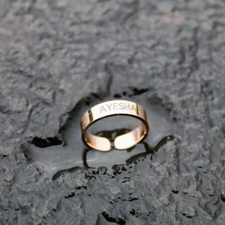 Metal name engraved ring (2)