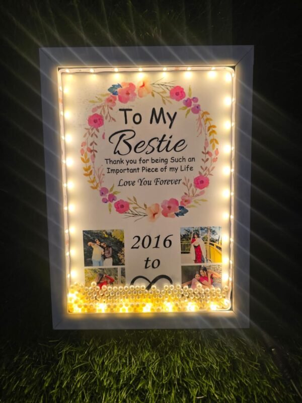 Personalised LED Photo Frame With Pearl