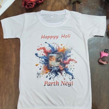 Holi Special Personalised Photo T-Shirt 👕