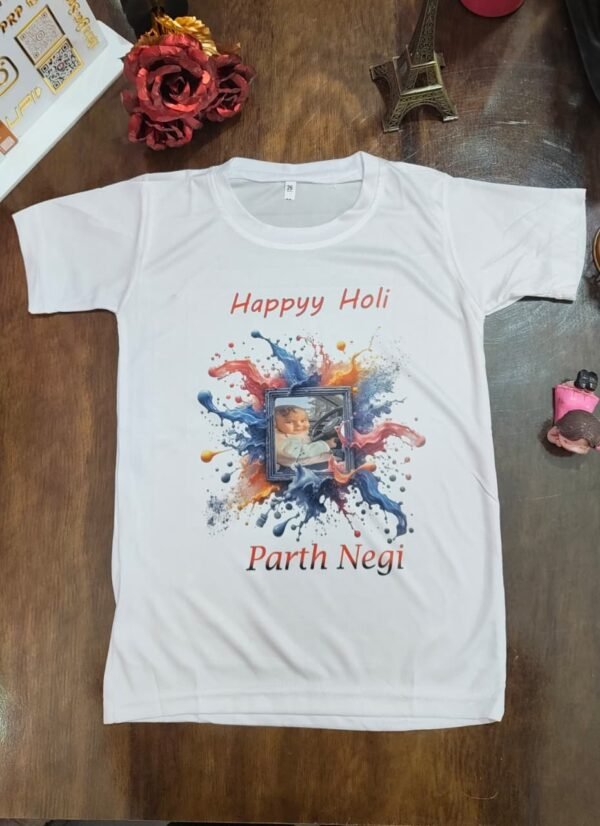 Holi Special Personalised Photo T-Shirt 👕