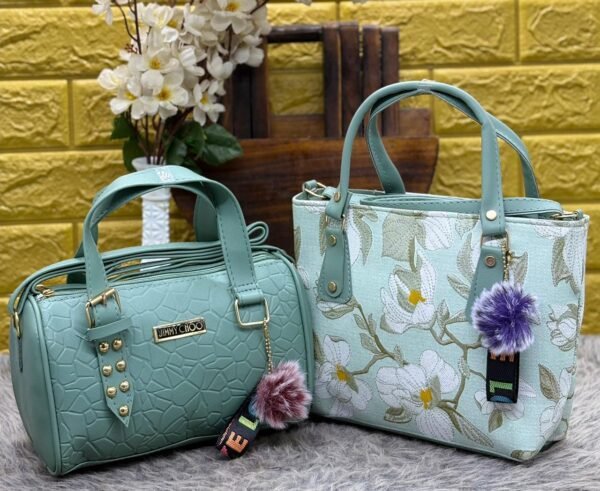 Ladies Flower Duffle Sling Bag Combo-2